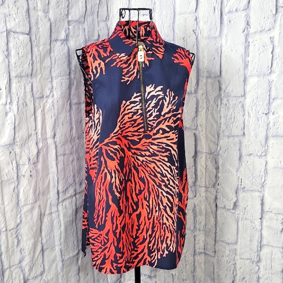 MICHAEL Michael Kors Tops - MICHAEL Michael Kors Navy and Coral Blouse